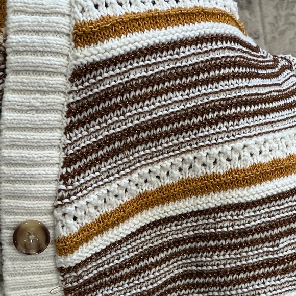 House of Harlow 1960 Crochet Knit crop Striped Button-Up Knit Cardigan Sz.S/M - Picture 14 of 14